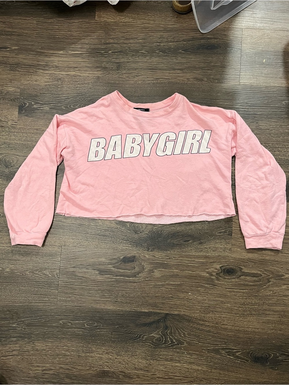 Forever 21 Baby Girl Pink Cropped Sweatshirt Size Small
